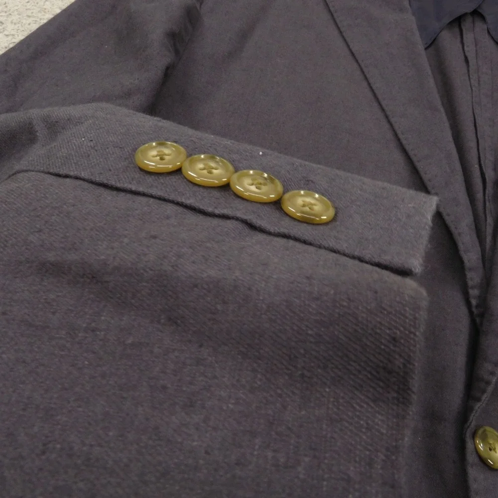 J Crew Jacket Mens XL Hemp Cotton Unstructured Blazer 44R Suit Coat Indigo Blue